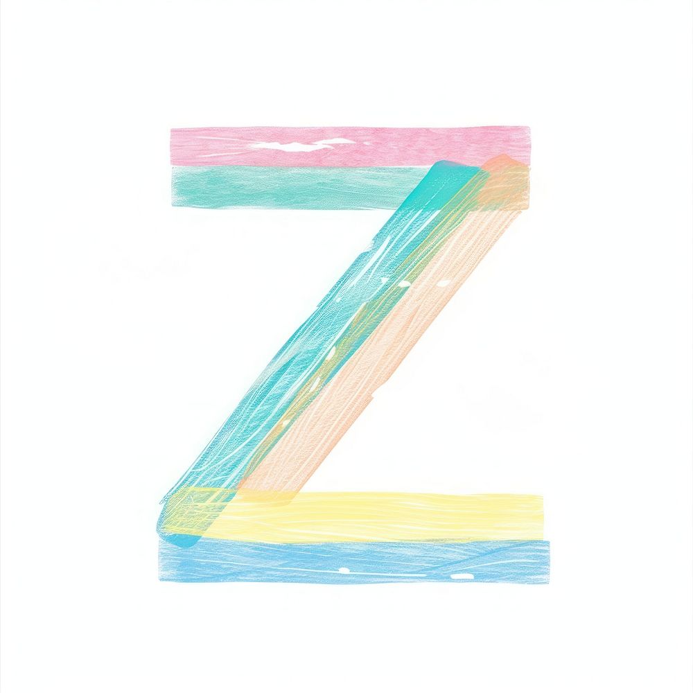 Cute letter z text number art.