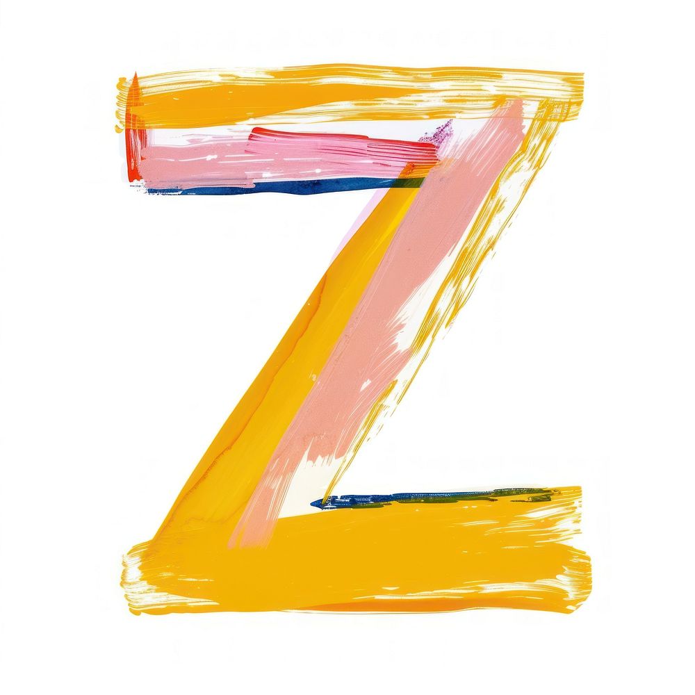 Cute letter Z text number white background.