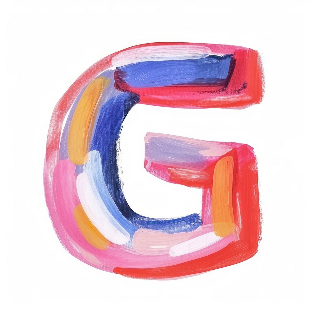 Cute letter G number text art.