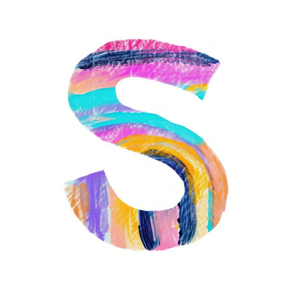 Cute letter S number text art.
