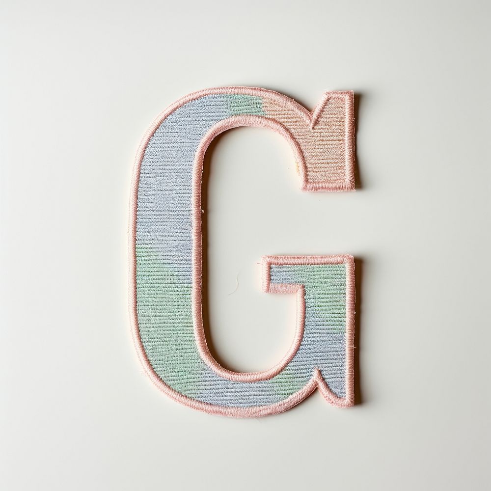 Patch letter G text creativity pattern.