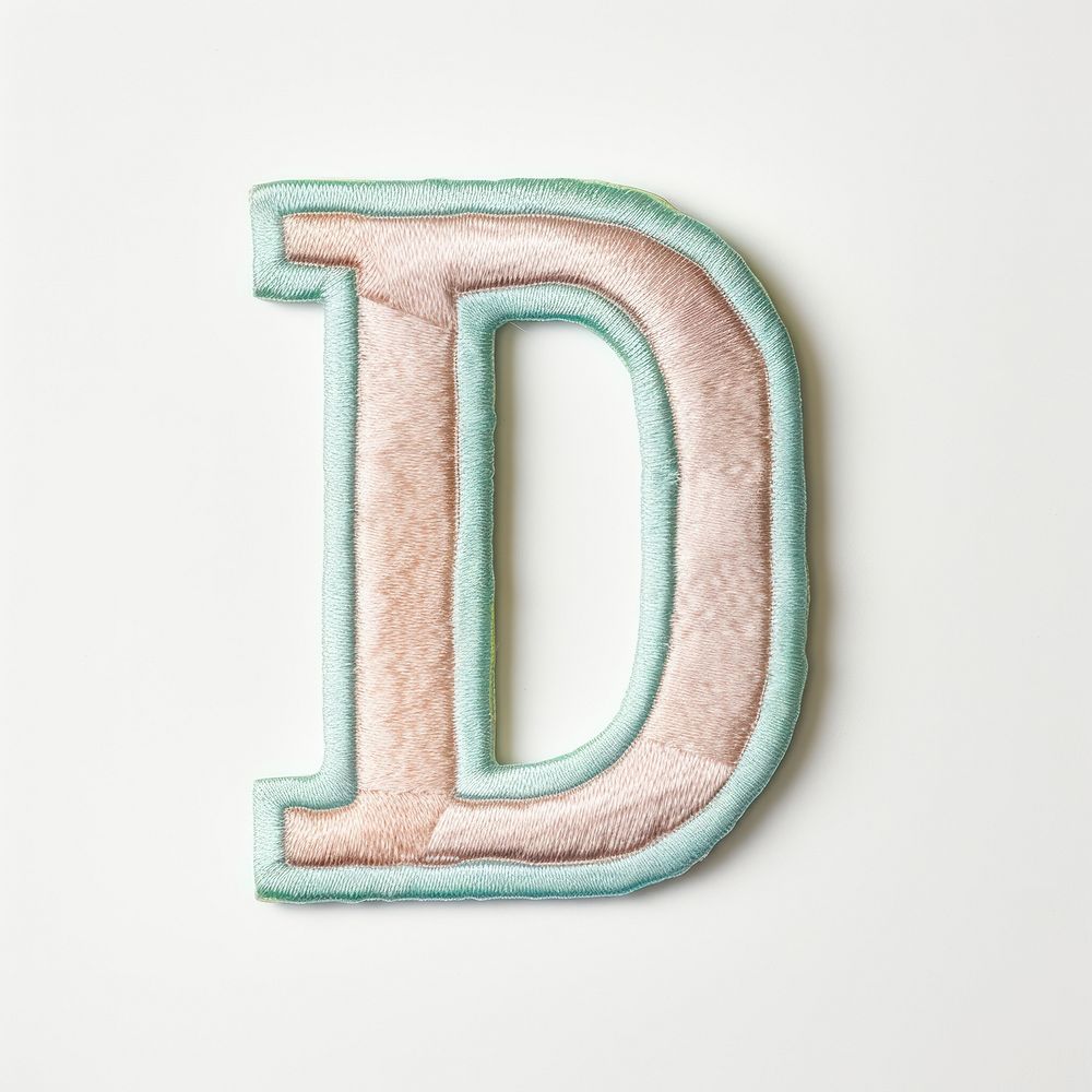 Patch letter D white background circle number.