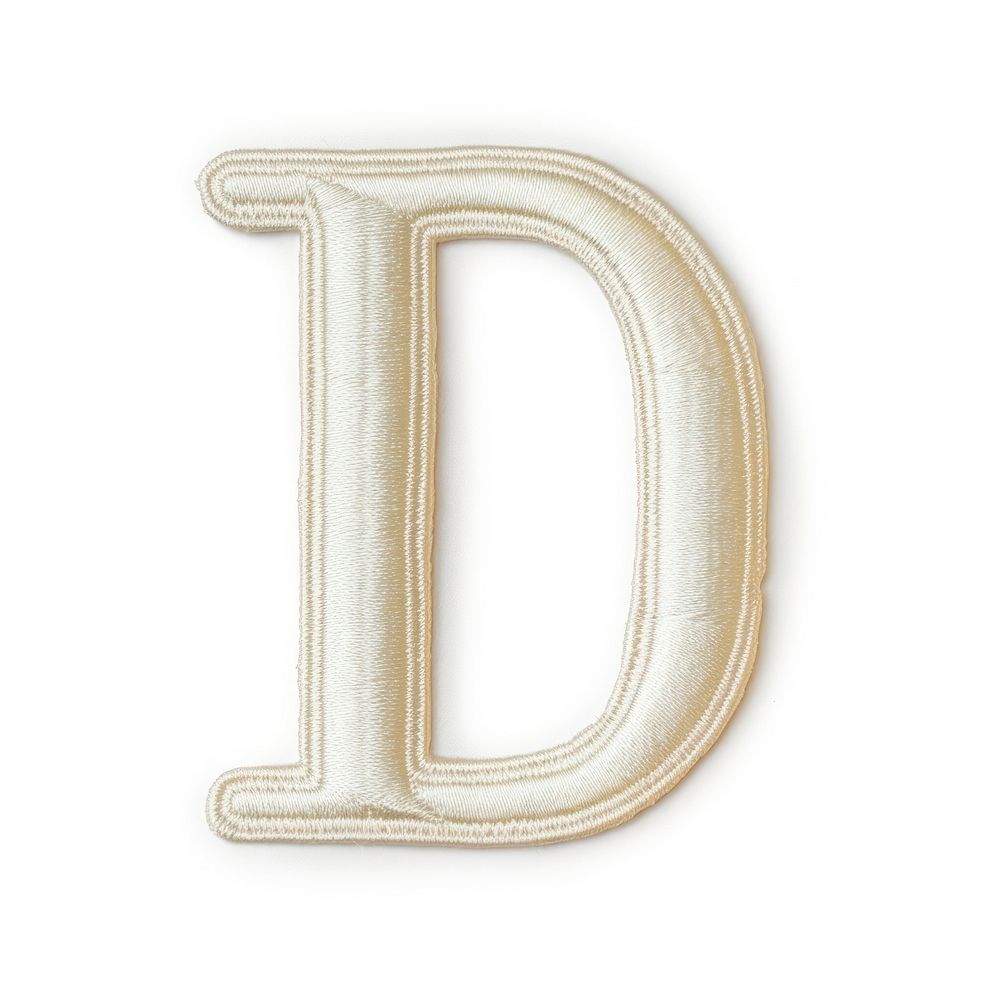 Patch letter D white background accessories simplicity.