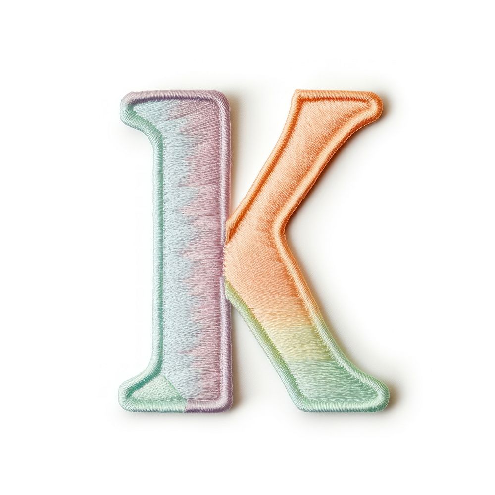 Patch letter K white background creativity weaponry.