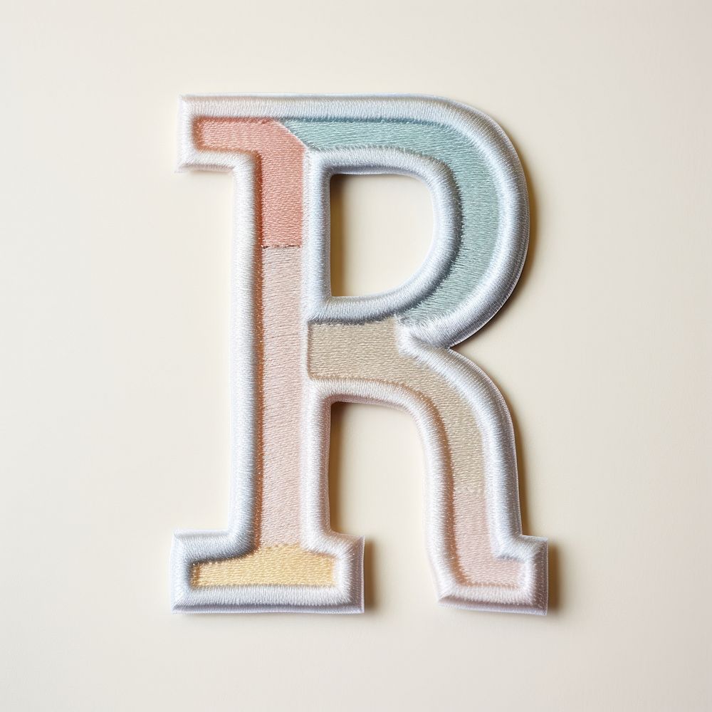 Patch letter H text creativity letterbox.