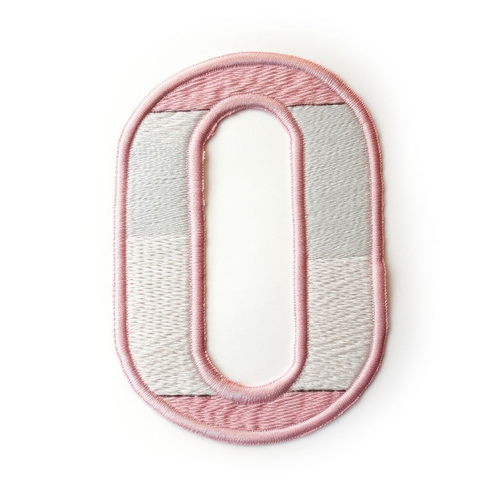 Patch letter O white background accessories rectangle.