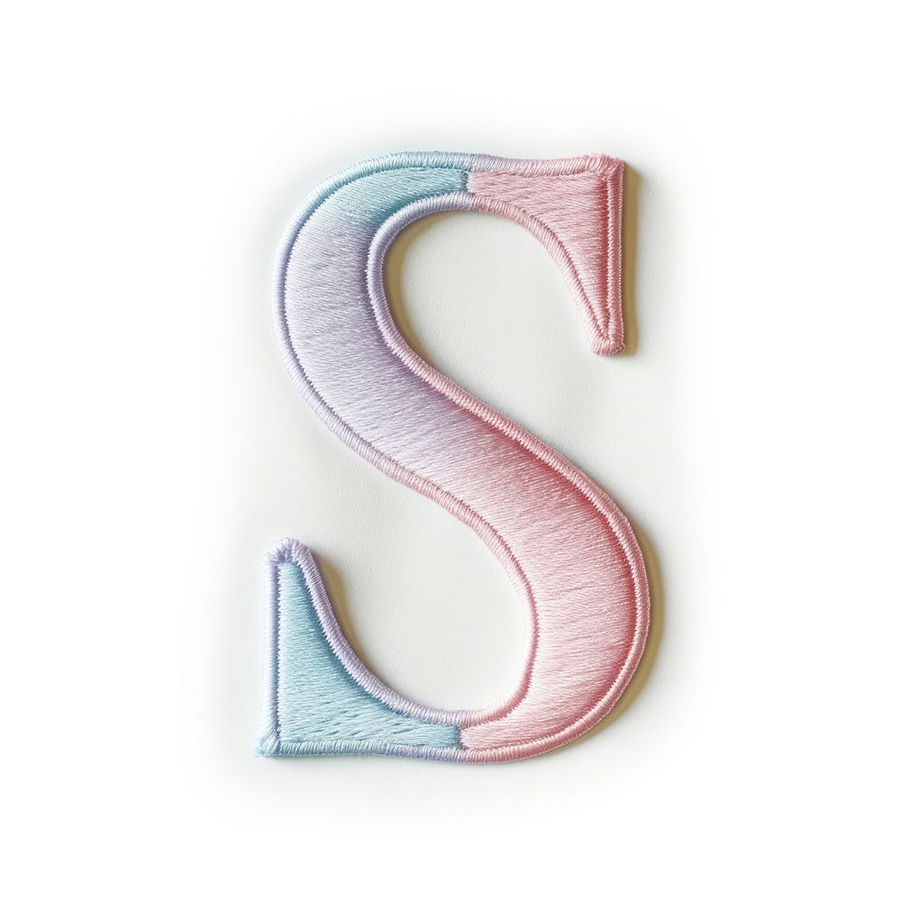 Patch letter S white background accessories creativity.