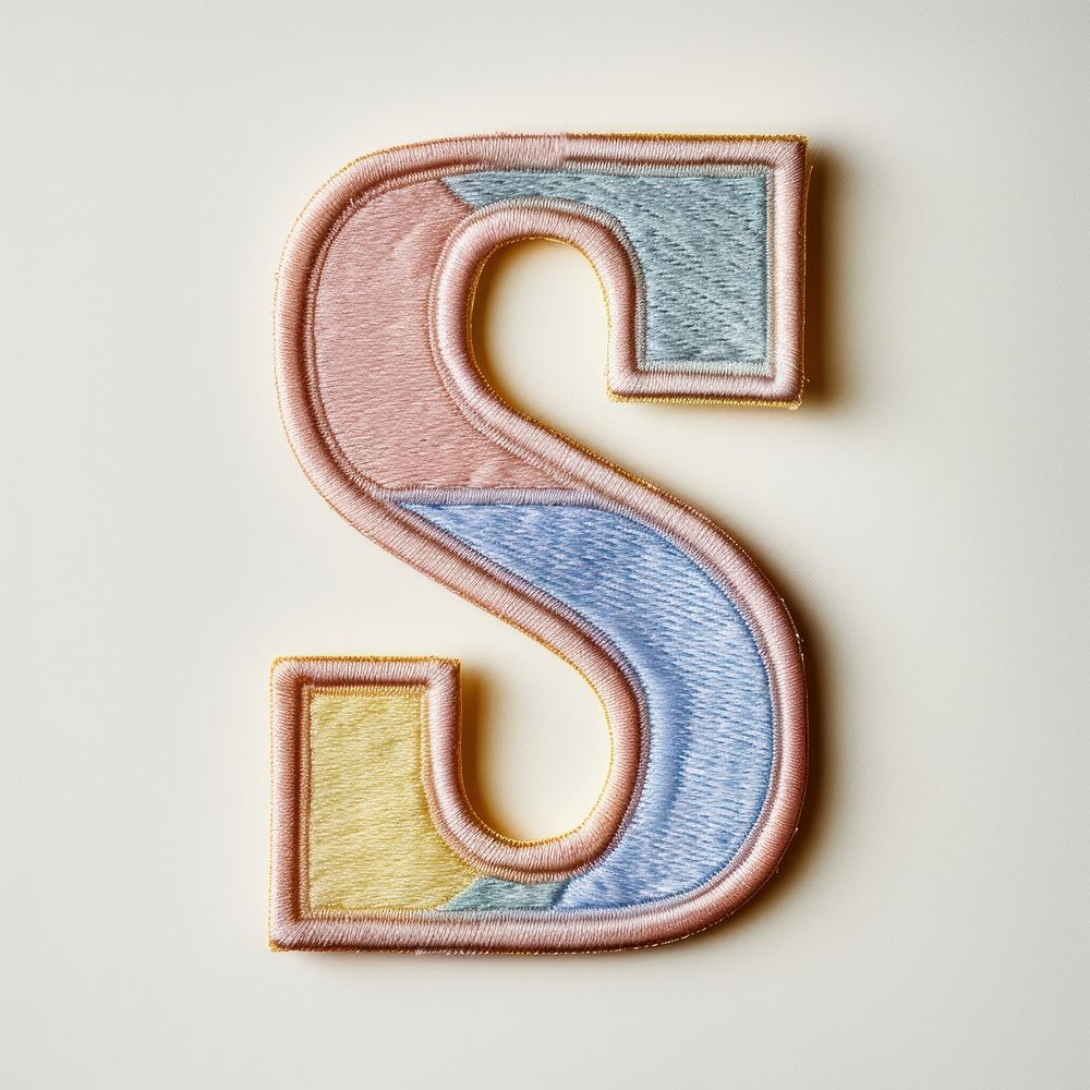Patch letter S accessories creativity simplicity.