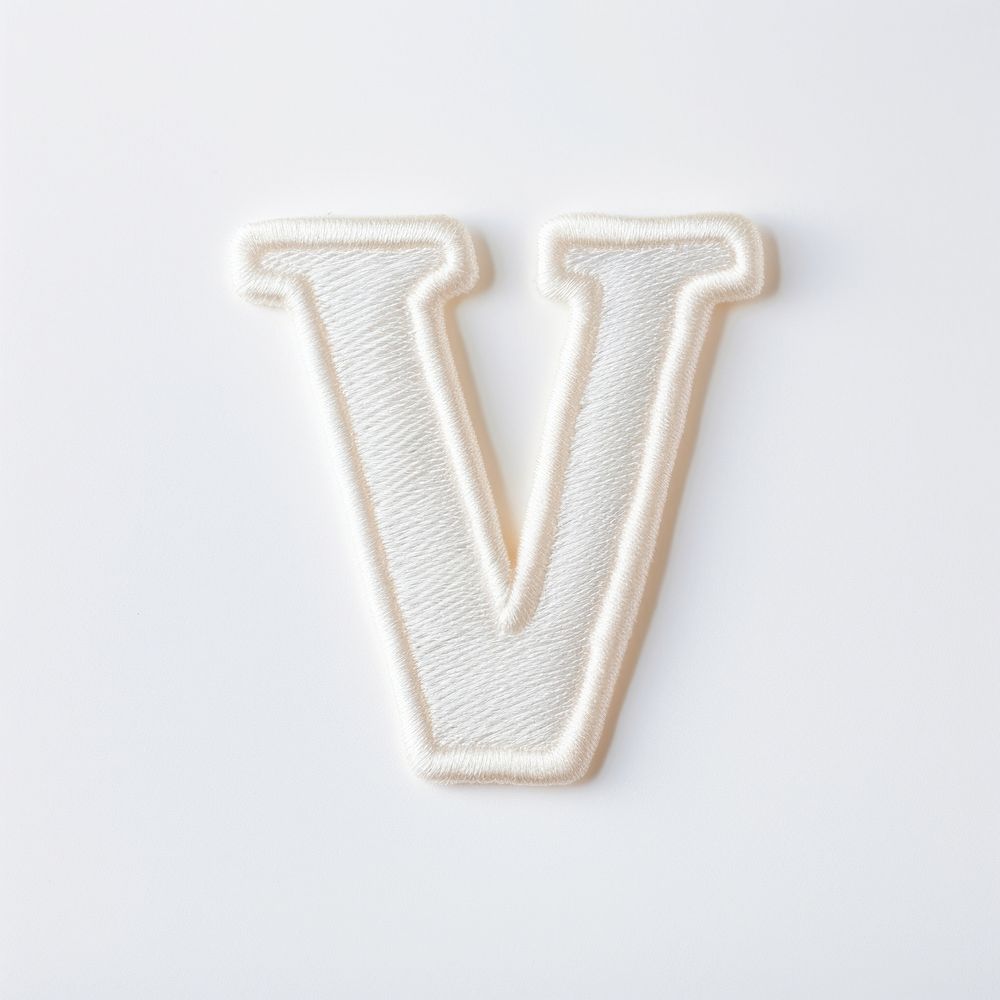 Patch letter W white white background accessories.