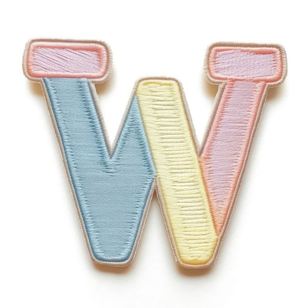 Patch letter W white background accessories accessory.