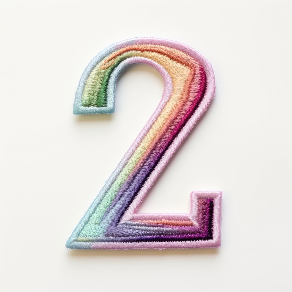 Patch letter Z symbol number white background.