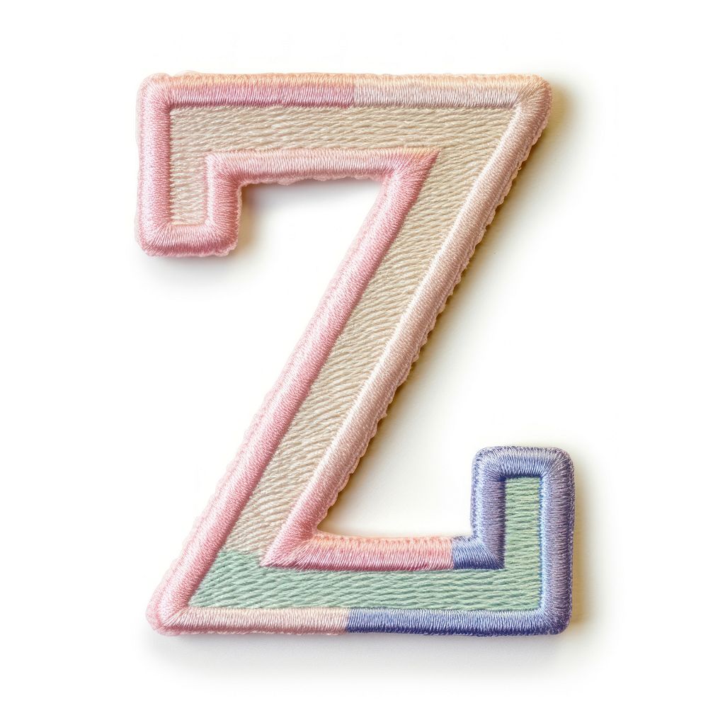Patch letter Z symbol text white background.