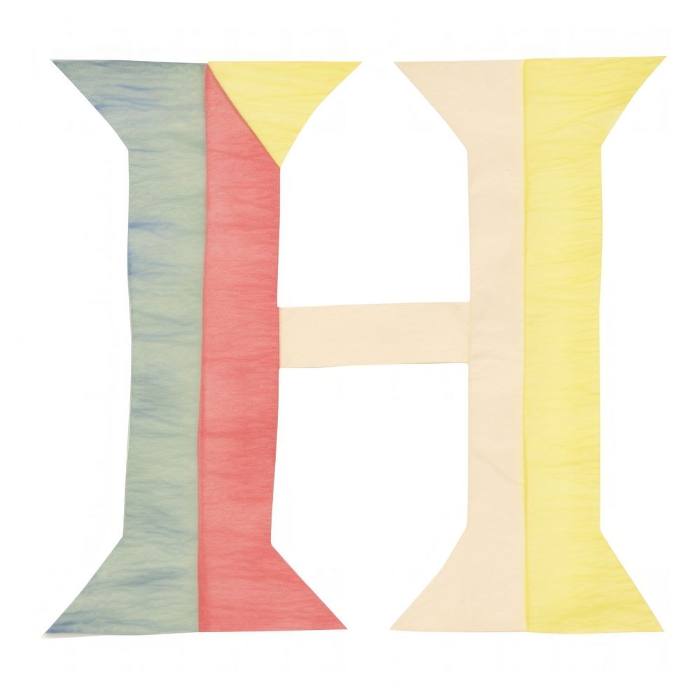 Letter H cut paper backgrounds symbol white background.