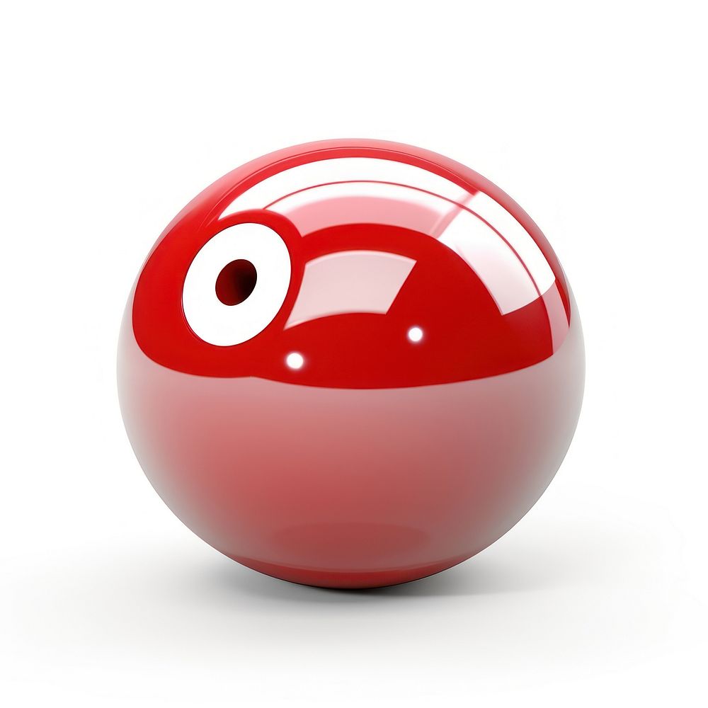 Bowling ball sphere white background eight-ball.