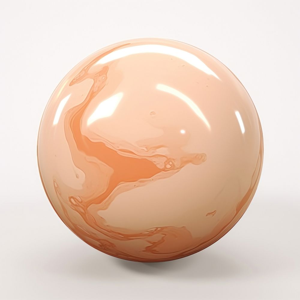 Planet ceramic sphere white background.