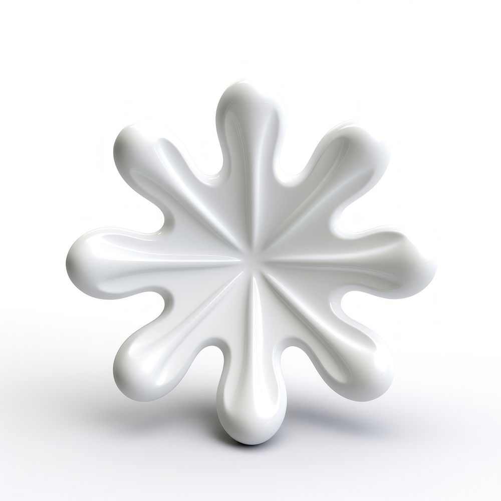 Snow flake white white background confectionery.