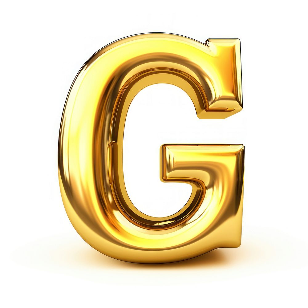 Letter G shiny gold font.