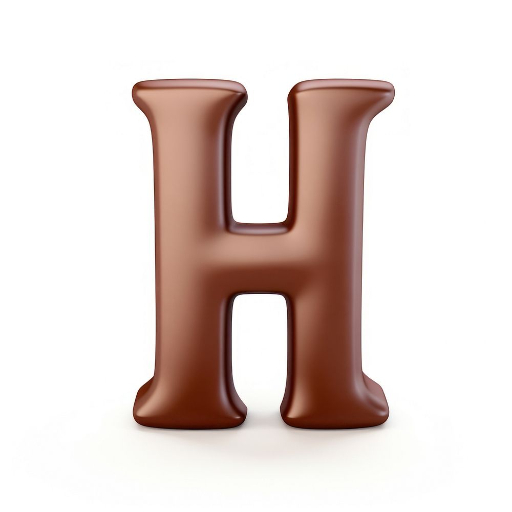 Letter H text brown font.