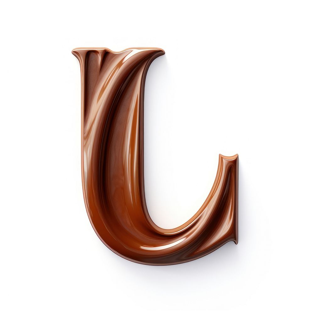 Letter L brown font white background.