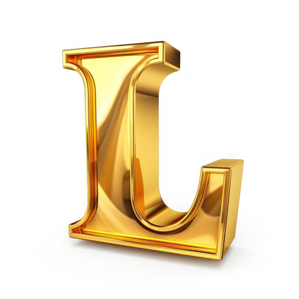 Letter L font gold text.