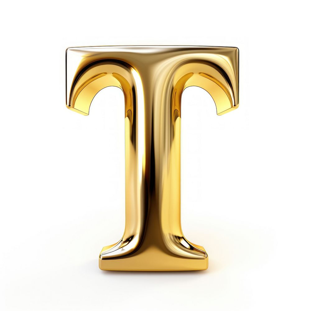 Letter T shiny font gold. | Free Photo Illustration - rawpixel