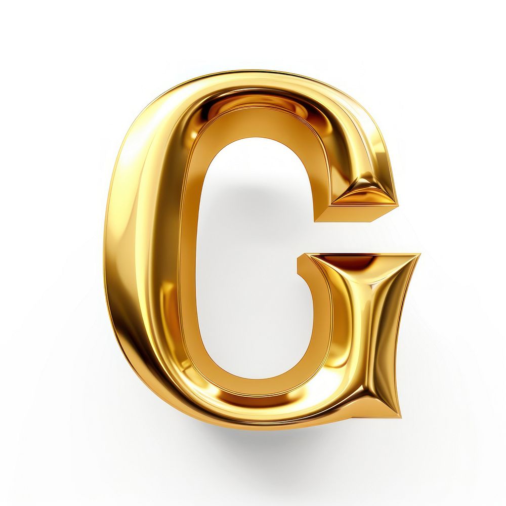 Letter Q shiny font gold.