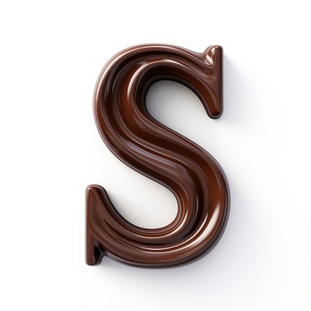 Letter S number brown font.