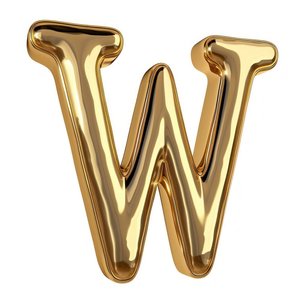 Letter W gold alphabet shiny. | Free Photo Illustration - rawpixel