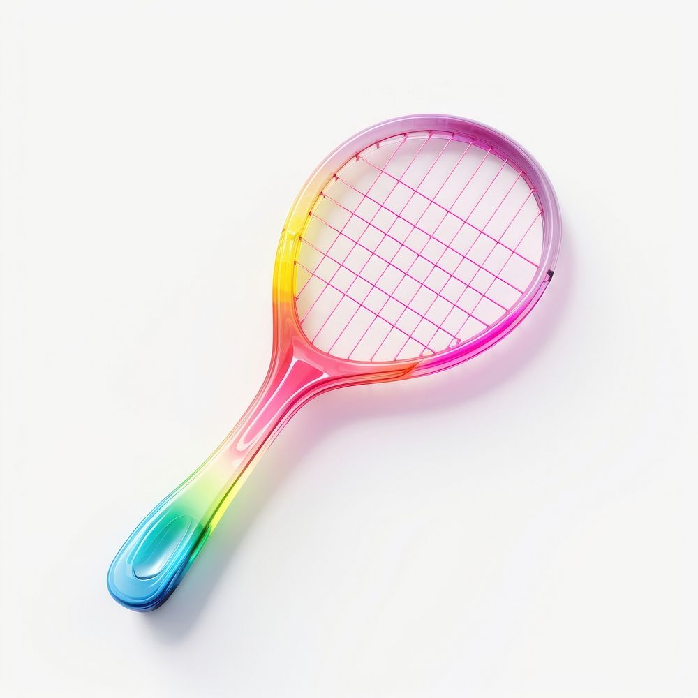 Tennis racket white background string circle.