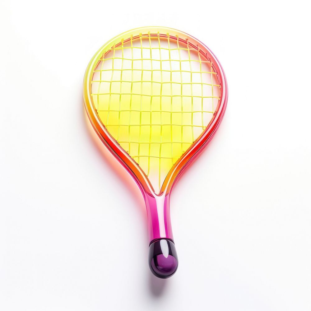 Tennis racket sports white background recreation.