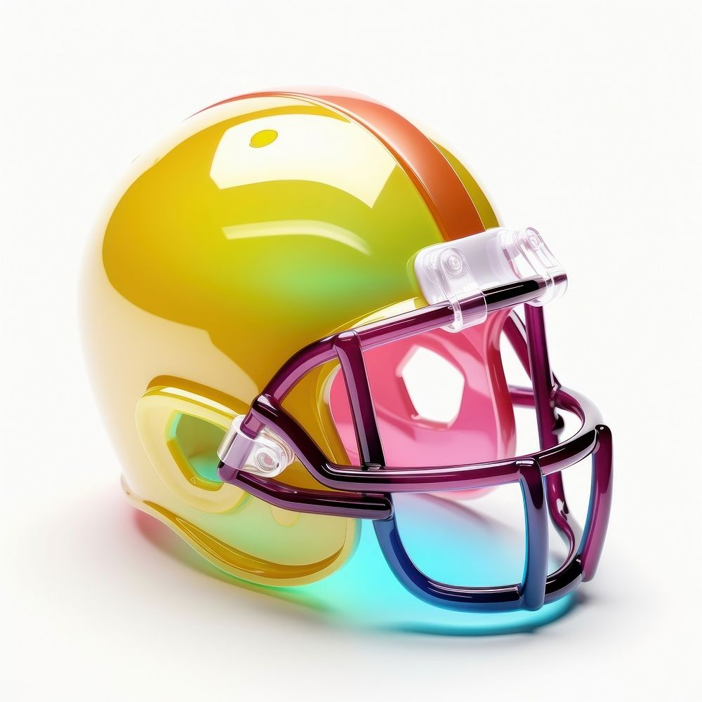 American football helmet sports white background competition.