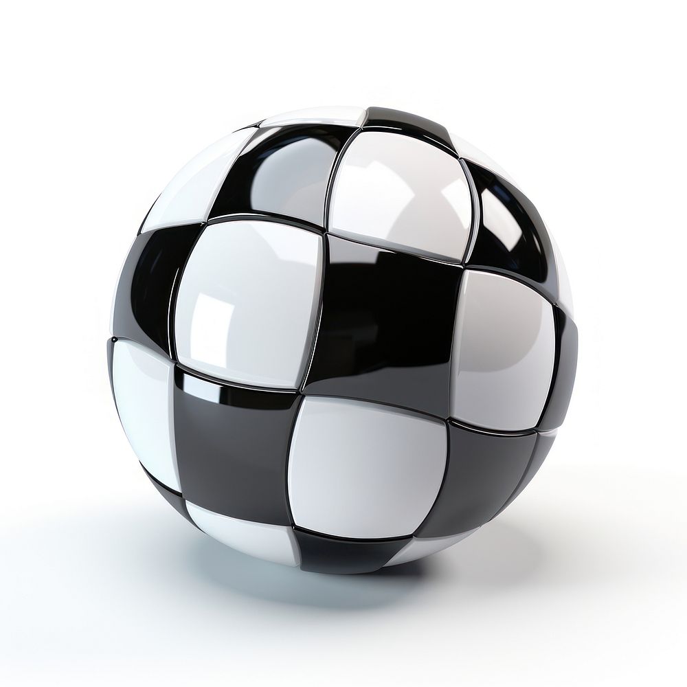 Black and white soccer ball football sphere sports.