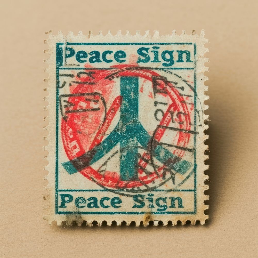 Peace Sign text font sign.