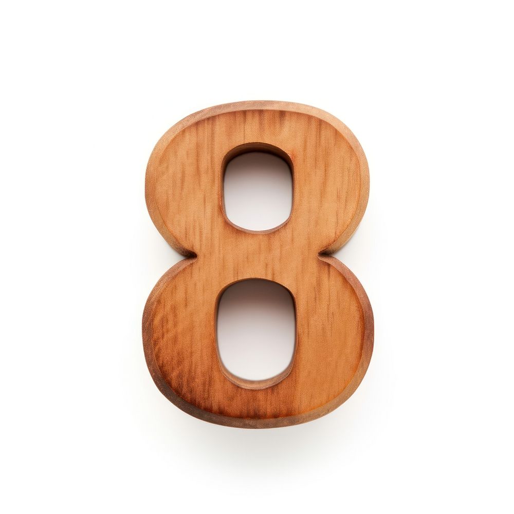 Number 8 wood font toy.