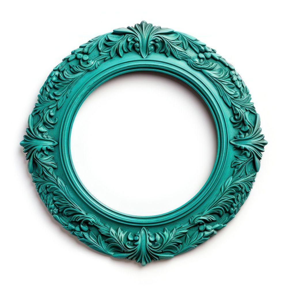 Turquoise jewelry circle frame.