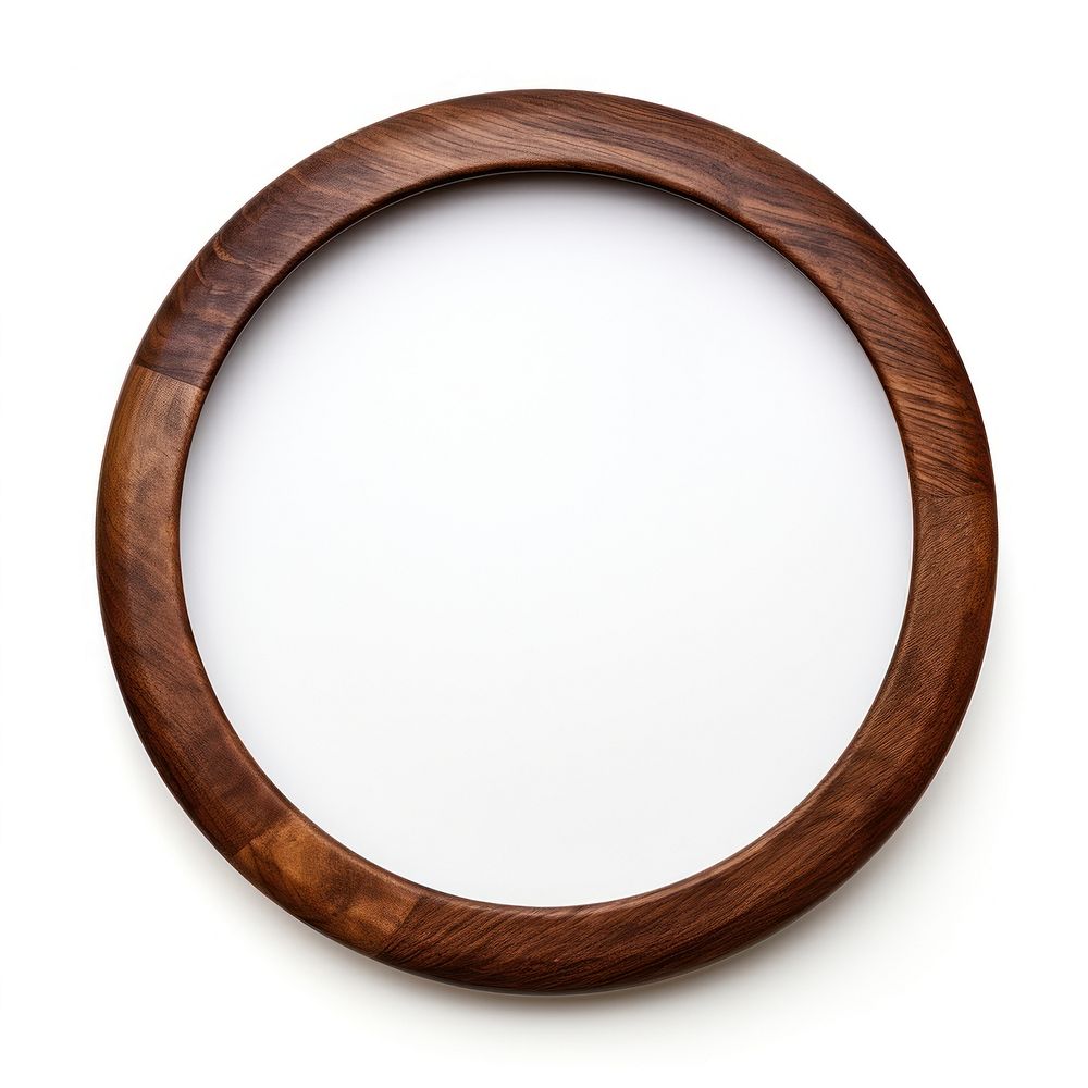 Brown circle frame vintage photo white background photography.