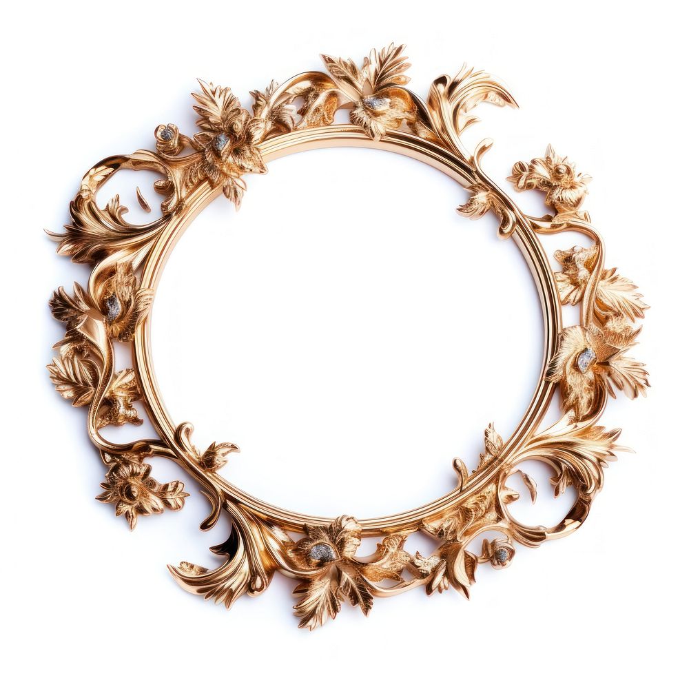 Vintage ornament circle frame jewelry locket photo.