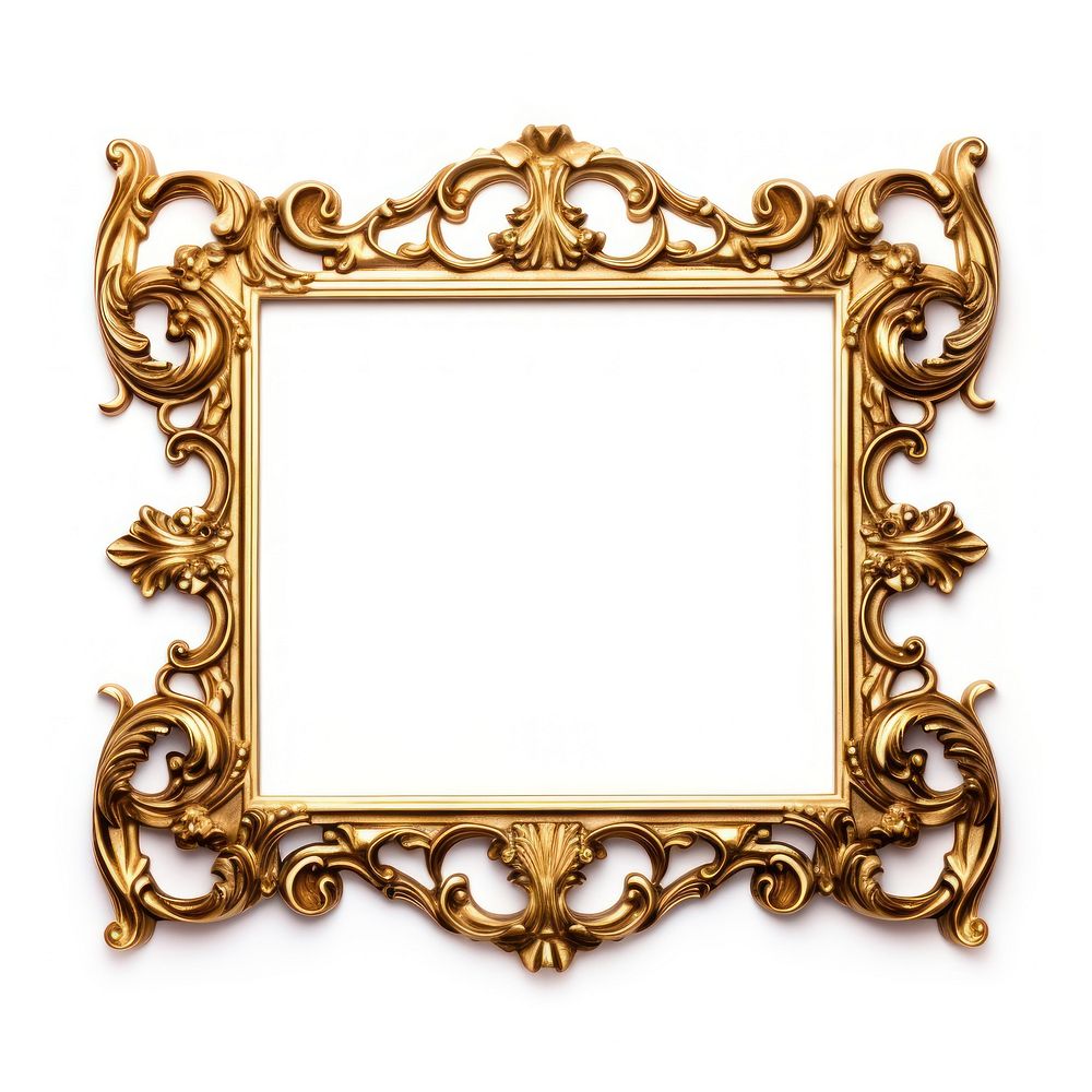 Rococo rectangle frame vintage gold backgrounds photo.