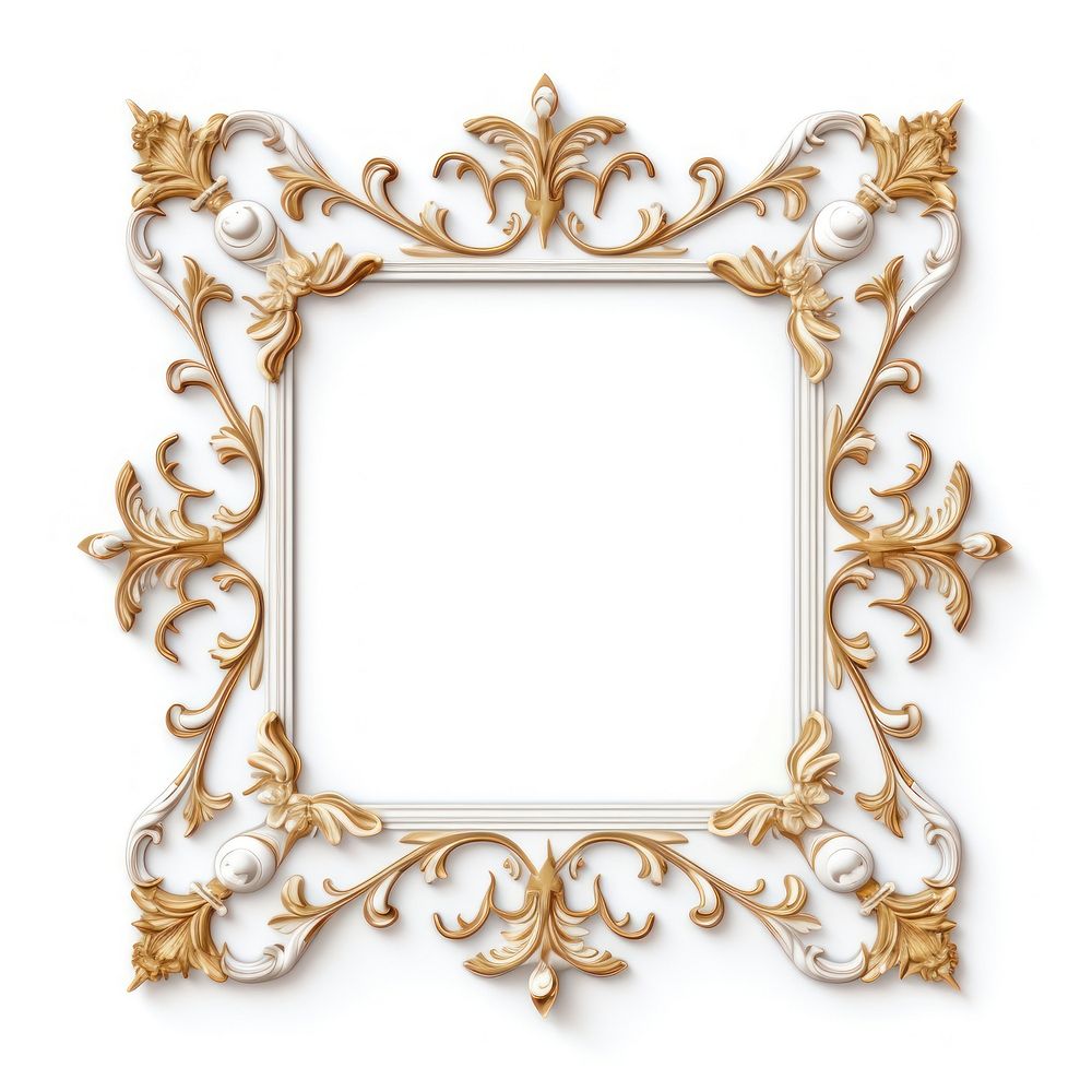 White and gold frame vintage backgrounds white background architecture.