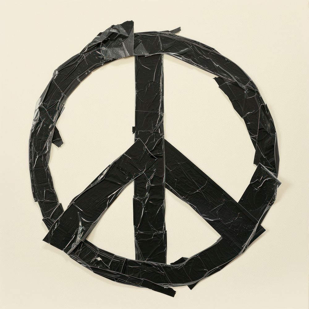 Tape Peace Sign black creativity clothing.