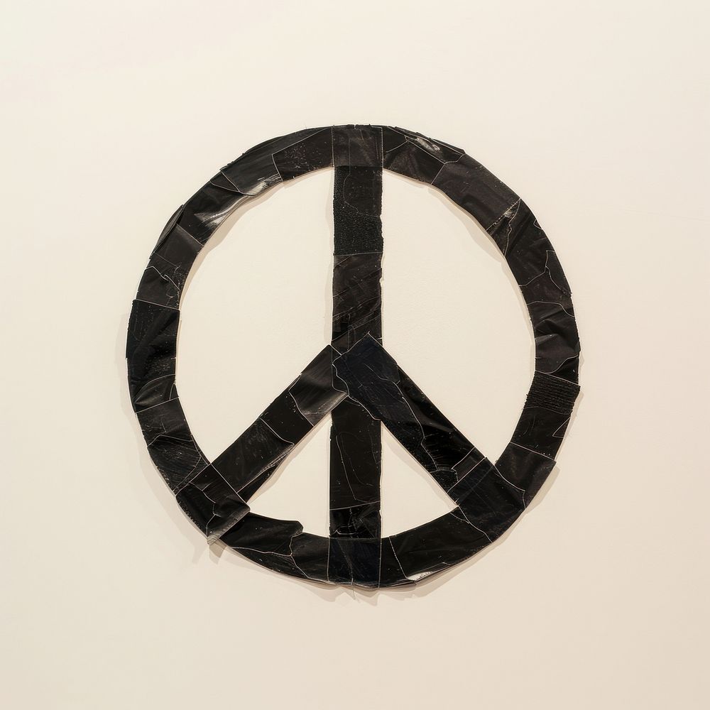 Tape Peace Sign symbol black architecture.