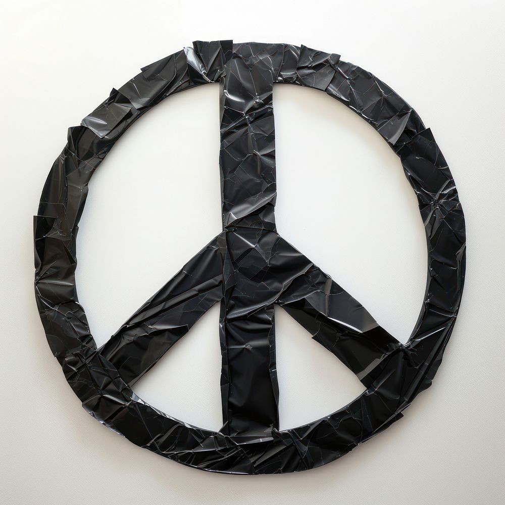Tape Peace Sign black art accessories.