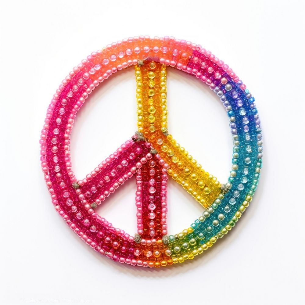 Peace Sign bead jewelry shape.