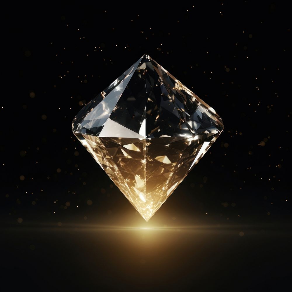 Diamond shape sparkle diamond gemstone crystal.