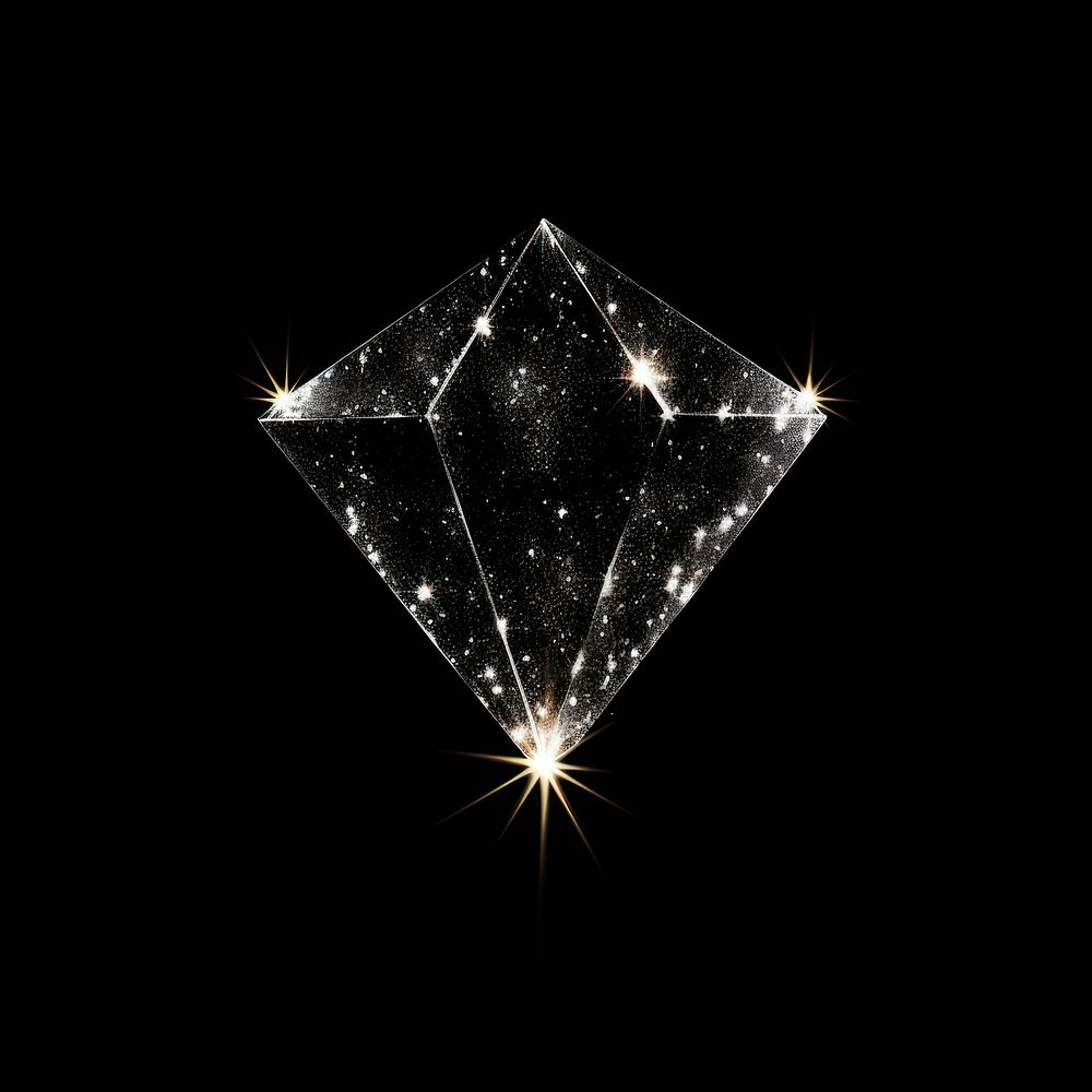 Diamond shape sparkle diamond astronomy crystal.