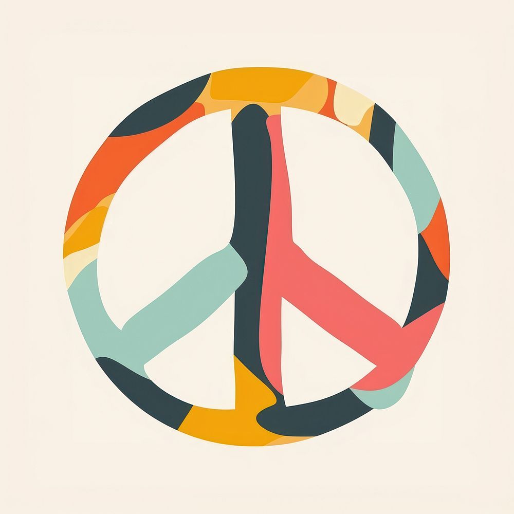 Peace Sign symbol logo art.