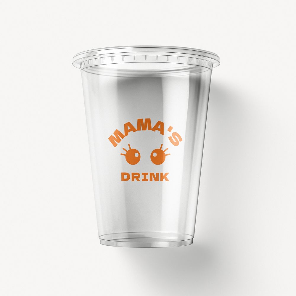 Transparent plastic cup