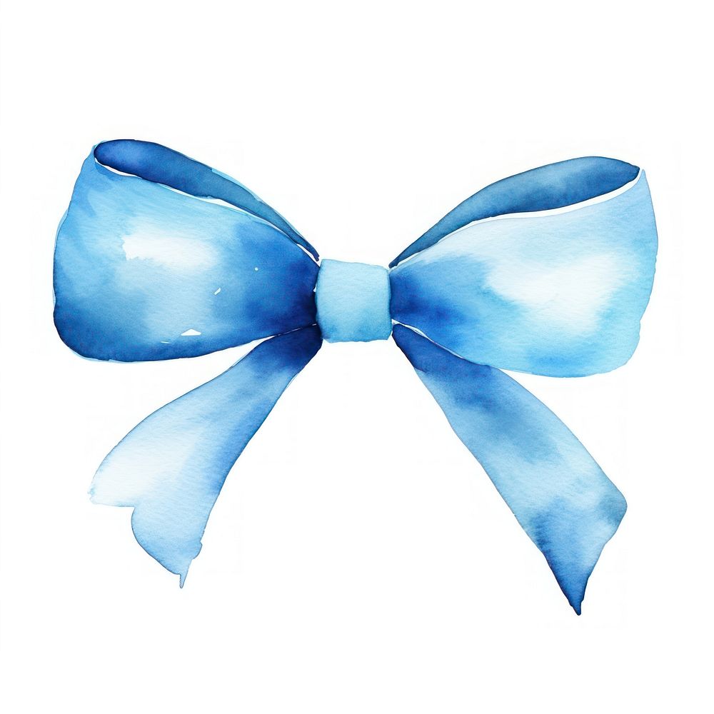 Ribbon banner frame watercolor blue white background accessories.