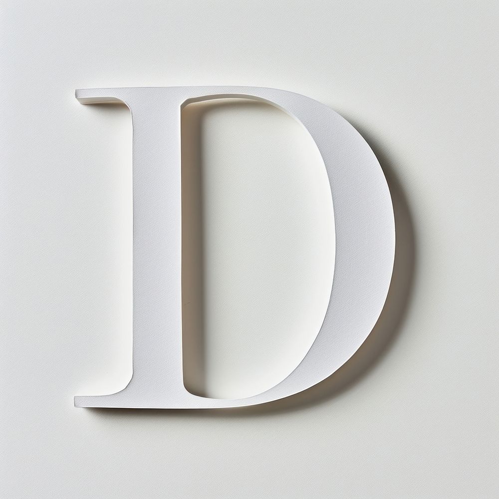 Letter D font number white text.