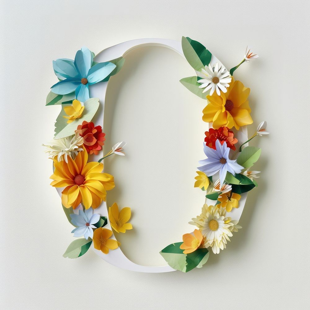 Letter Number 0 font flower plant accessories.